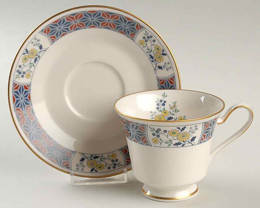 Cathay Footed Cup & Saucer Set by Noritake-1