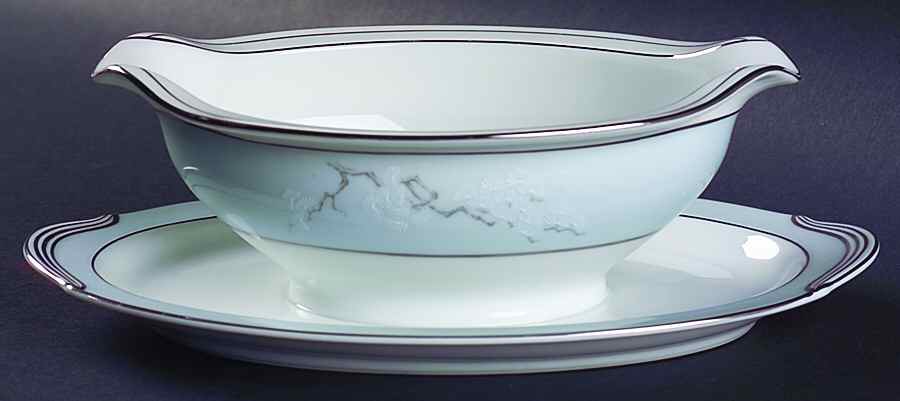 Cathay Gravy Boat with Attached Underplate by Noritake-1