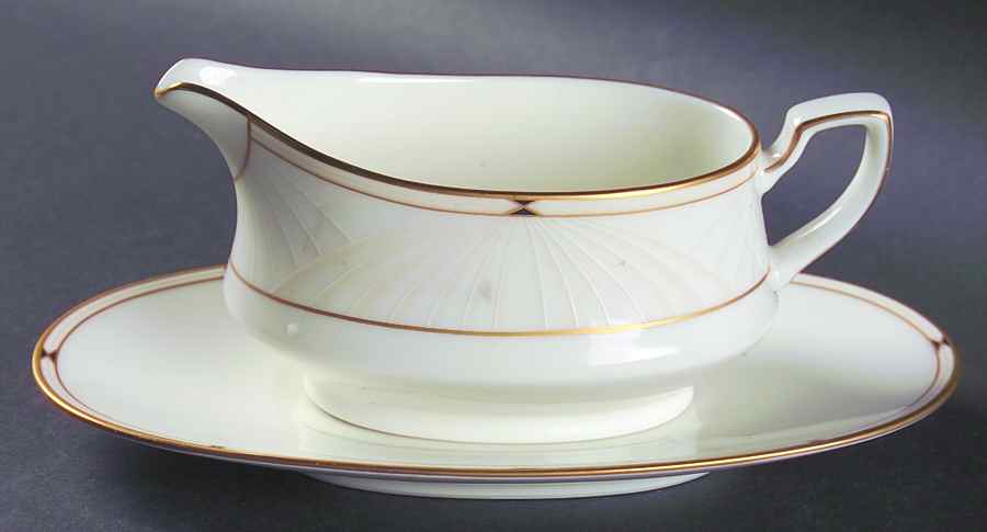 Cecile Gravy Boat & Underplate (Relish/Butter) by Noritake-1