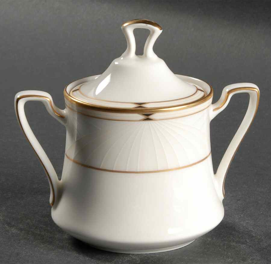 Cecile Sugar Bowl & Lid by Noritake-1