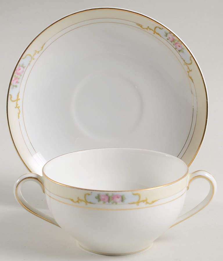 The Celtic Flat Bouillon Cup & Saucer by Noritake-1