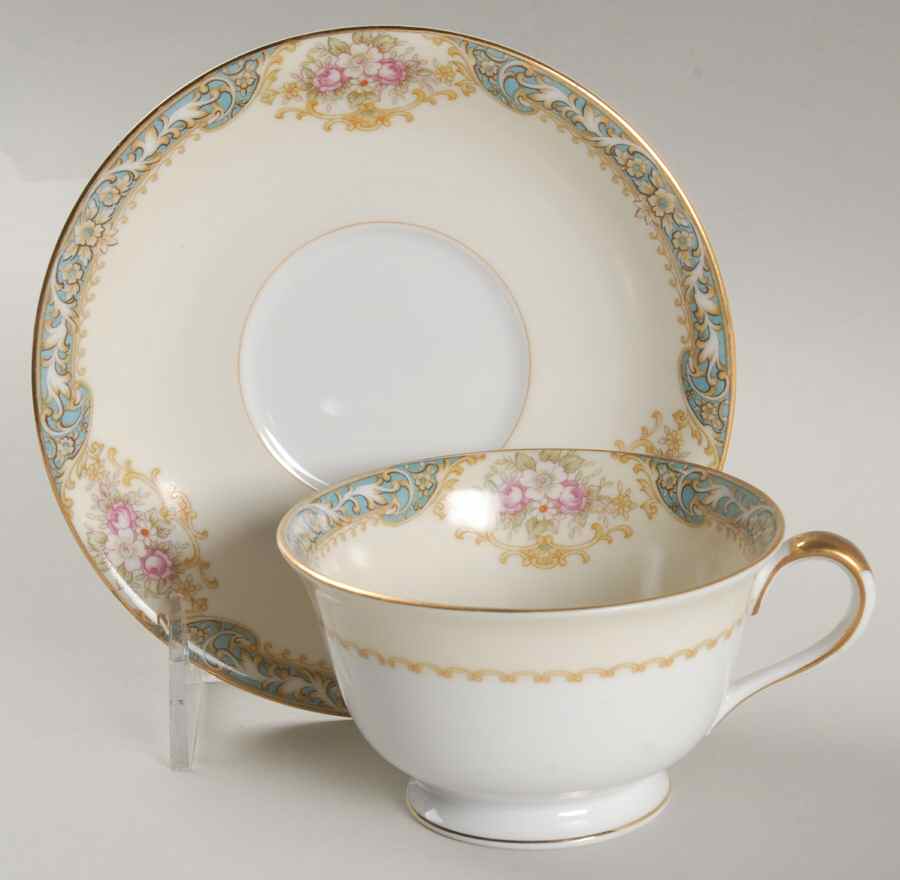 Celanese Footed Cup & Saucer Set by Noritake-1