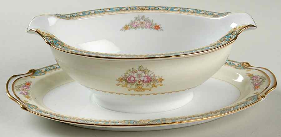 Celanese Gravy Boat with Attached Underplate by Noritake-1