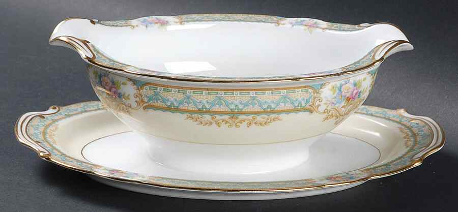 Celeste Gravy Boat with Attached Underplate by Noritake-1
