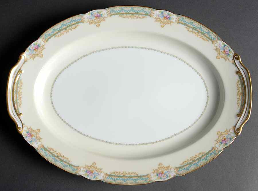 Celeste 16" Oval Serving Platter by Noritake-1