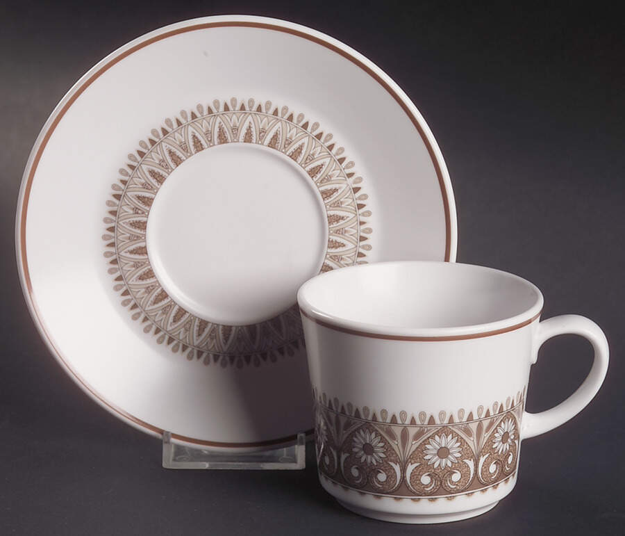 Century Flat Cup & Saucer Set by Noritake-1