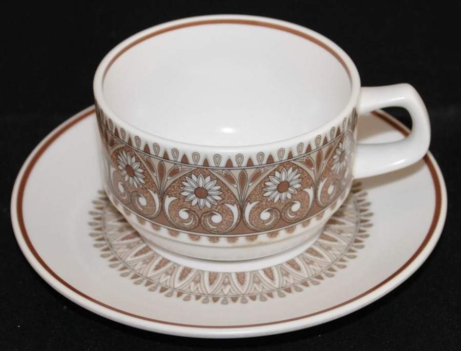 Century Flat Cup & Saucer Set by Noritake-1