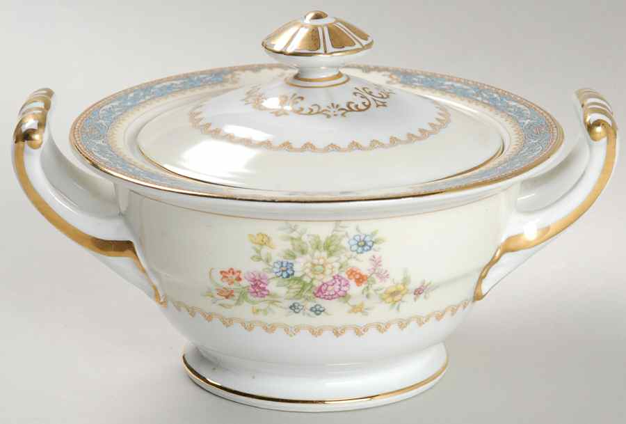 Cerulean Sugar Bowl & Lid by Noritake-1