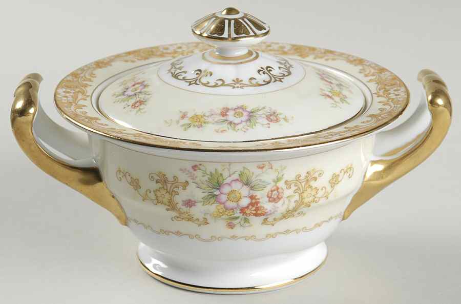 Cereus Sugar Bowl & Lid by Noritake-1