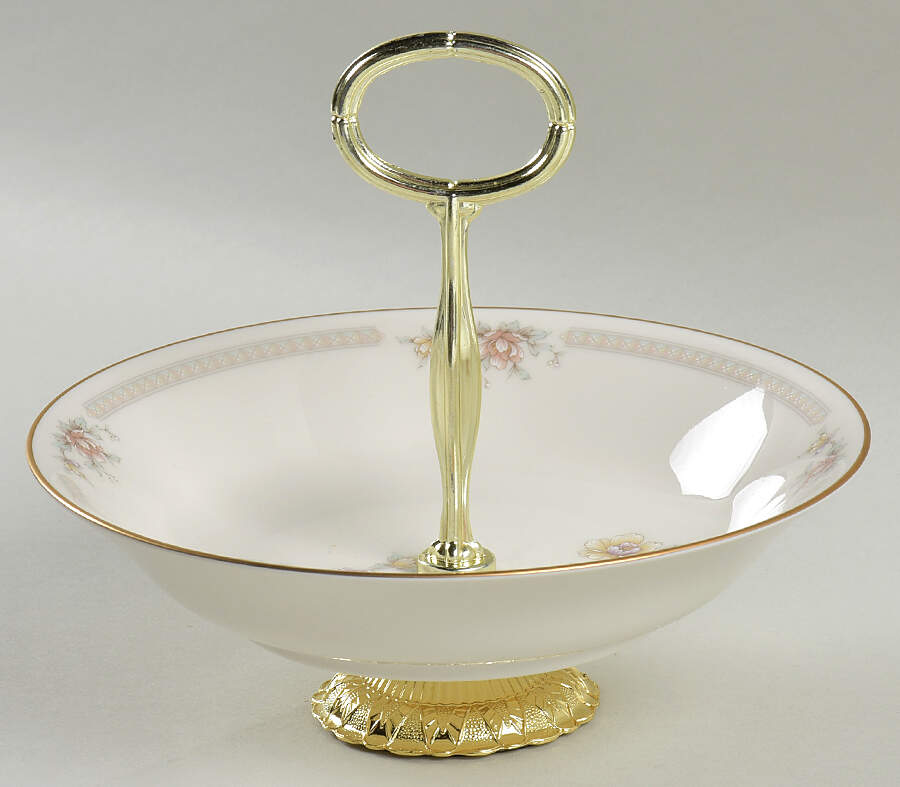 Cervantes 6"-7" Handled Footed Nut Dish HC by Noritake-1