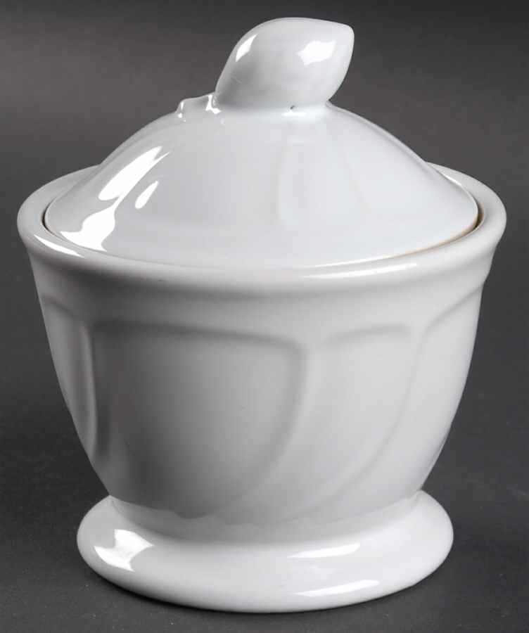 Centennial White Sugar Bowl & Lid by Noritake-1