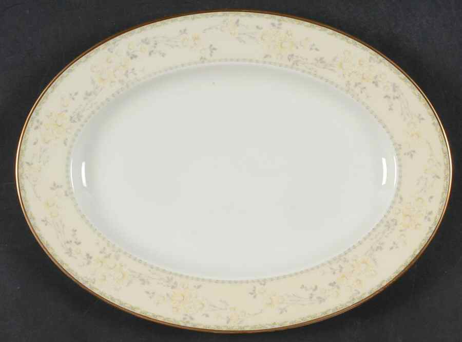Chalfonte 12" Oval Serving Platter by Noritake-1