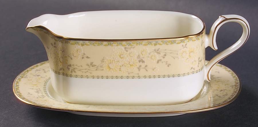 Chalfonte Gravy Boat & Underplate (Relish/Butter) by Noritake-1