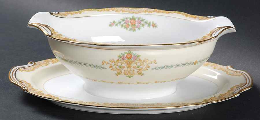 Chadwick Gravy Boat with Attached Underplate by Noritake-1