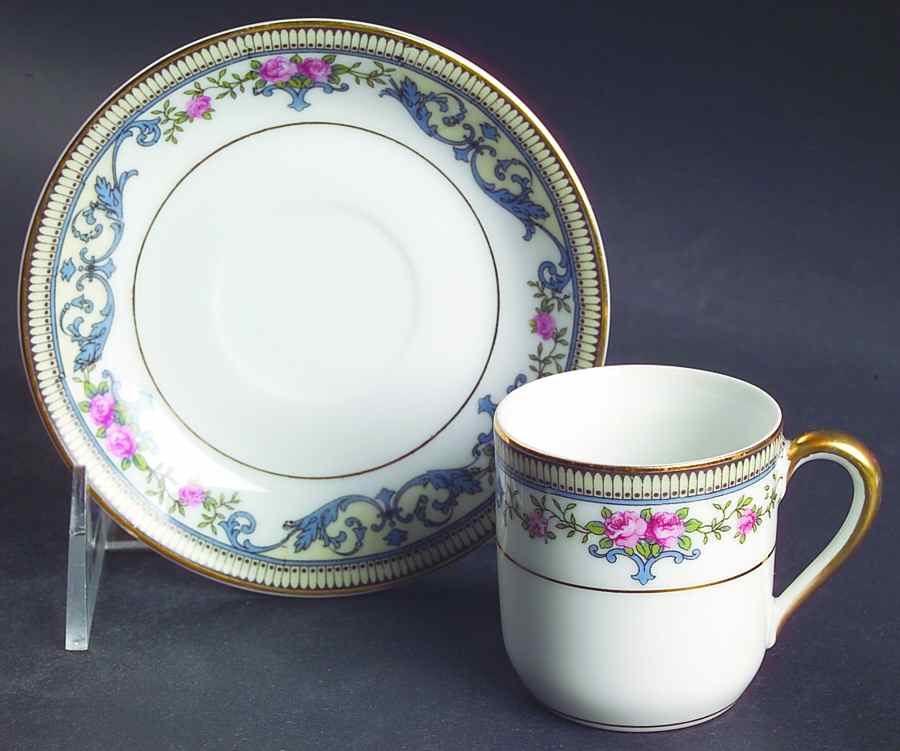 Chanlake Flat Demitasse Cup & Saucer Set by Noritake-1