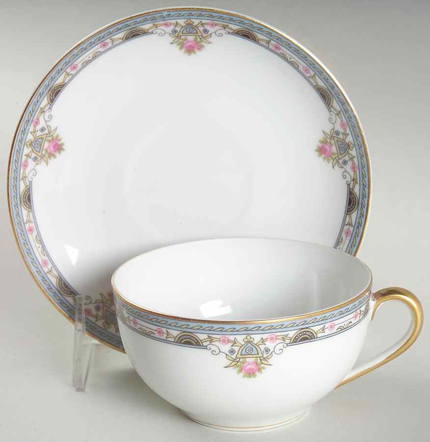 Chanazure Flat Cup & Saucer Set by Noritake-1