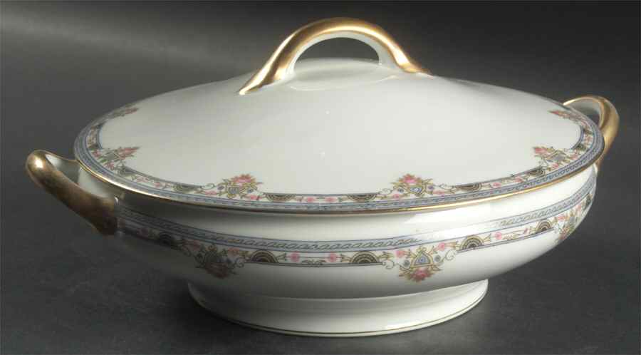 Chanazure Round Covered Vegetable by Noritake-1