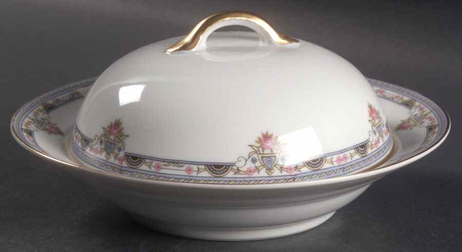 Chanazure Round Covered Butter by Noritake-1