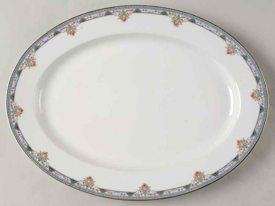 Chanazure 13" Oval Serving Platter by Noritake-1