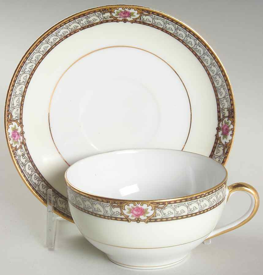 Chanbard Flat Cup & Saucer Set by Noritake-1
