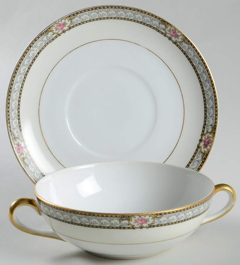 Chanbard Flat Cream Soup Bowl & Saucer Set by Noritake-1