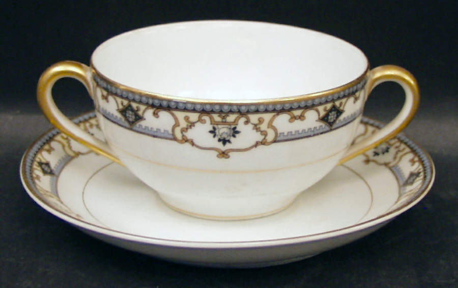 Chandella Flat Bouillon Cup & Saucer by Noritake-1