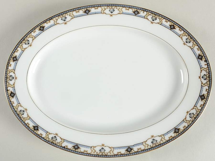 Chandella 11" Oval Serving Platter by Noritake-1