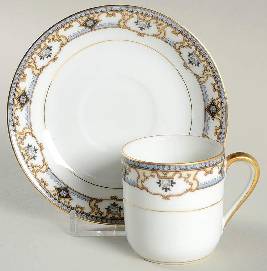 Chandella Flat Demitasse Cup & Saucer Set by Noritake-1