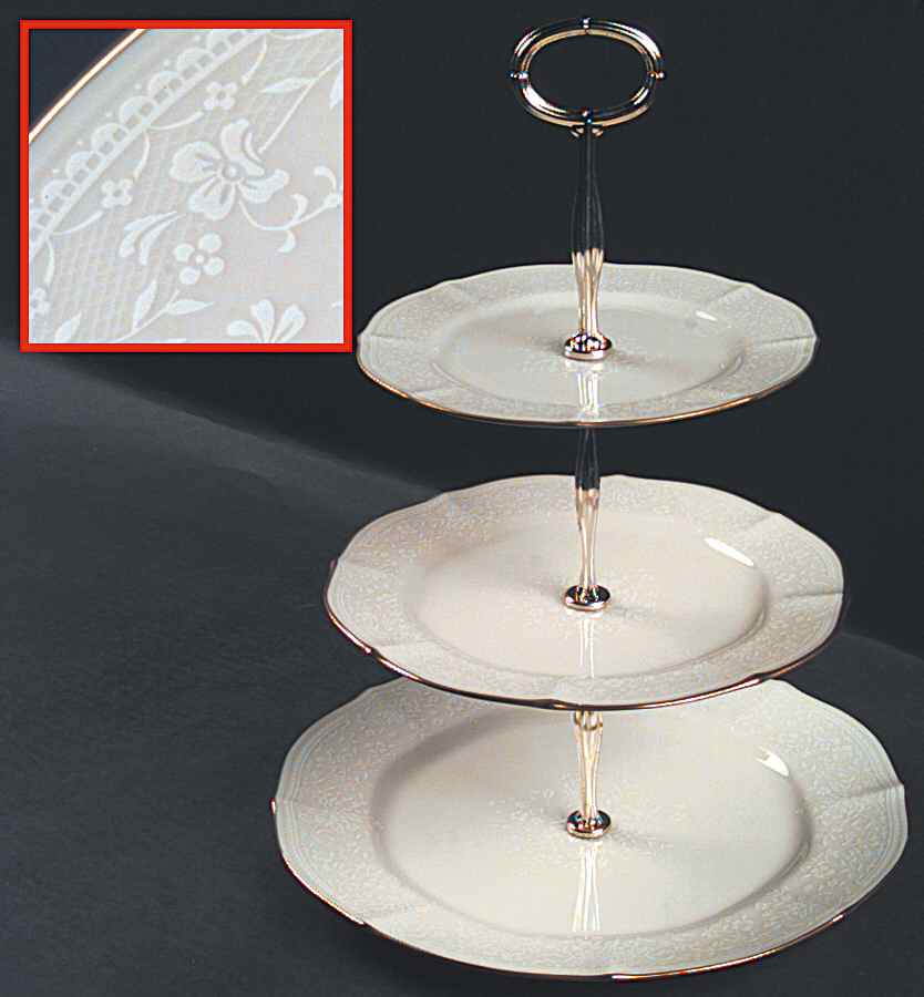 Chandon 13 7/8"-14 1/4" 3-Tiered Serving Tray(DP,SP,BB) HC by Noritake-1