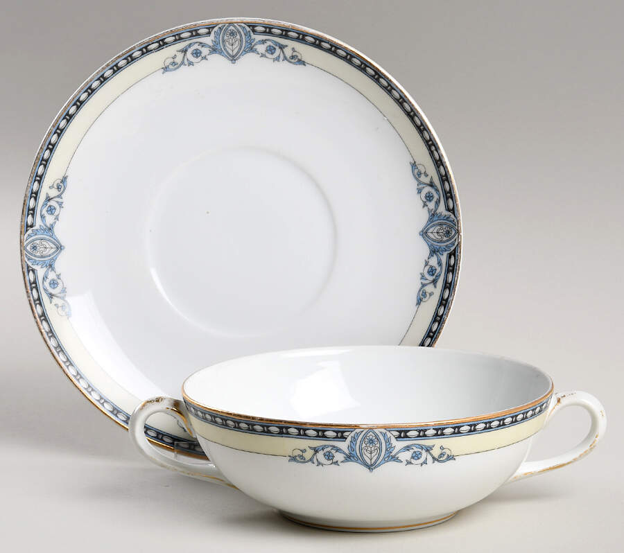 Chanesta Flat Cream Soup Bowl & Saucer Set by Noritake-1