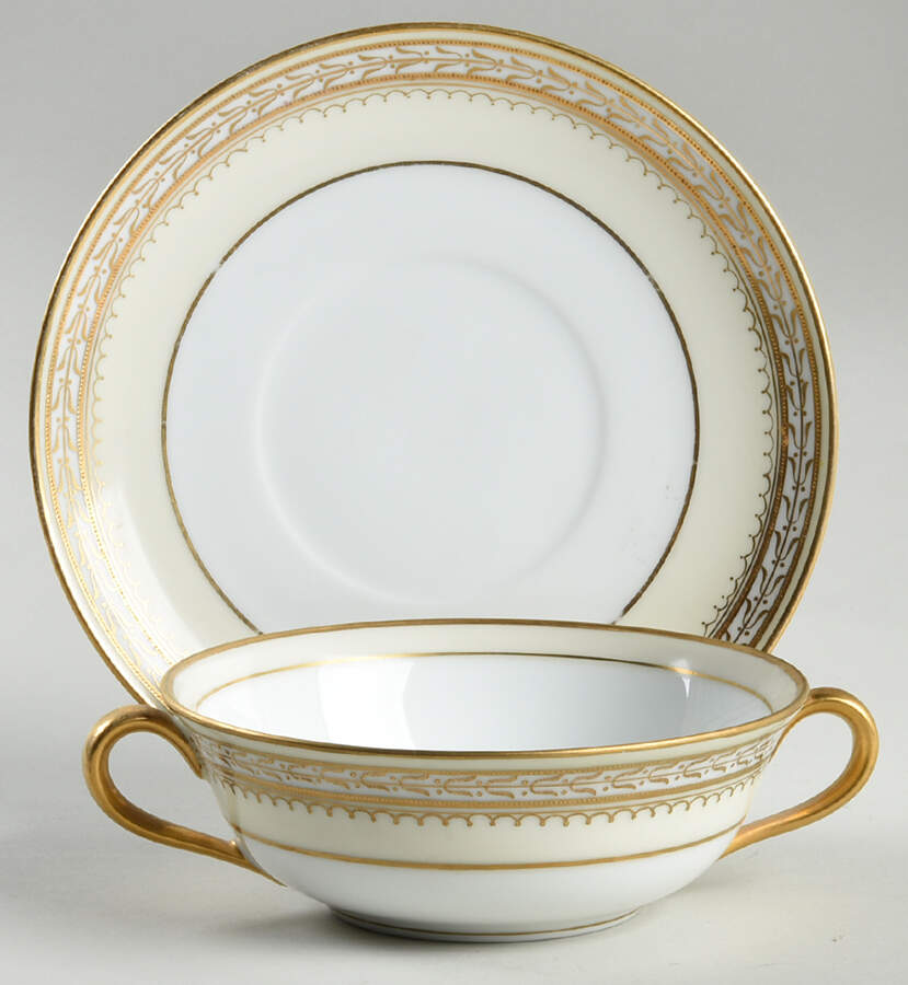 Chanfaire Flat Cream Soup & Saucer Set by Noritake-1