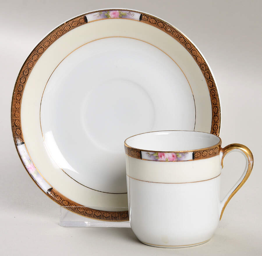 Chanossa Flat Demitasse Cup & Saucer Set by Noritake-1