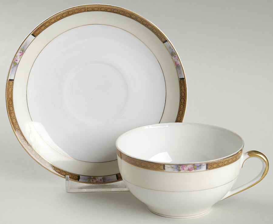 Chanossa Flat Cup & Saucer Set by Noritake-1