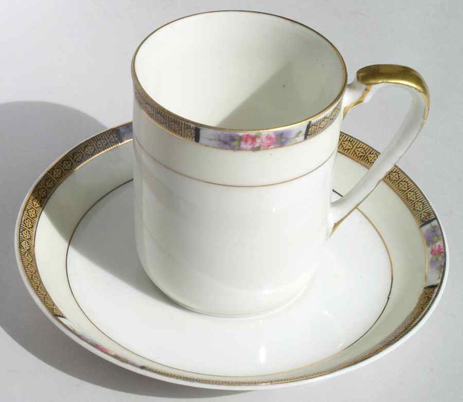Chanossa Flat Demitasse Cup & Saucer Set by Noritake-1