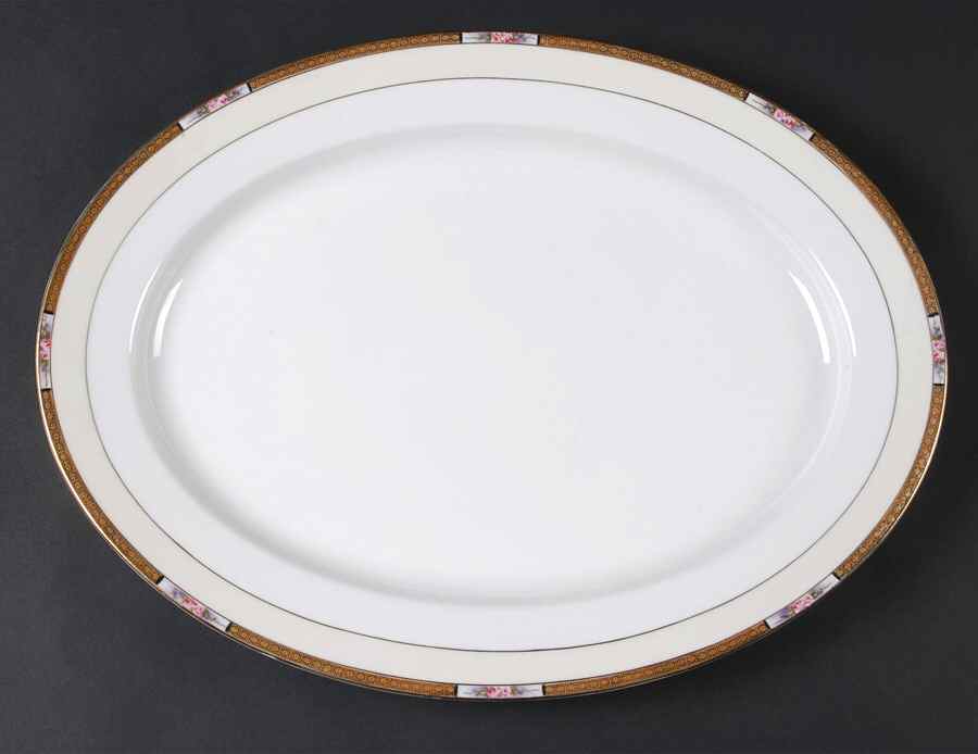 Chanossa 16" Oval Serving Platter by Noritake-1