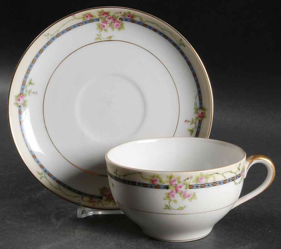 Chanrose Oversized Cup & Saucer Set by Noritake-1