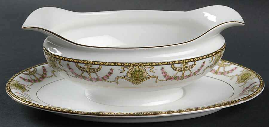 Chantaro Gravy Boat with Attached Underplate by Noritake-1