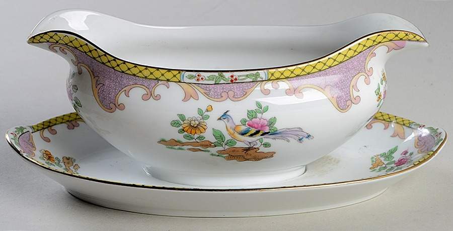 Chanvale Gravy Boat with Attached Underplate by Noritake-1