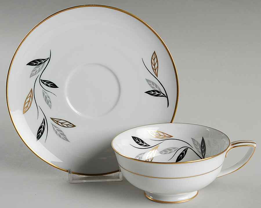 Charleroi Footed Cup & Saucer Set by Noritake-1