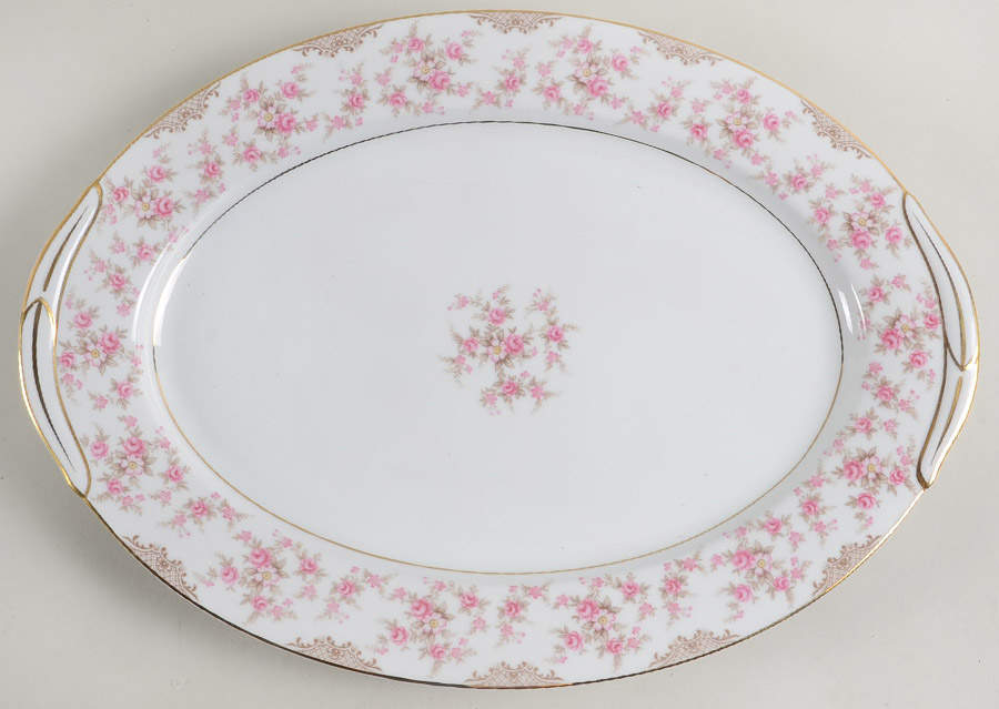 Charmaine 16" Oval Serving Platter by Noritake-1