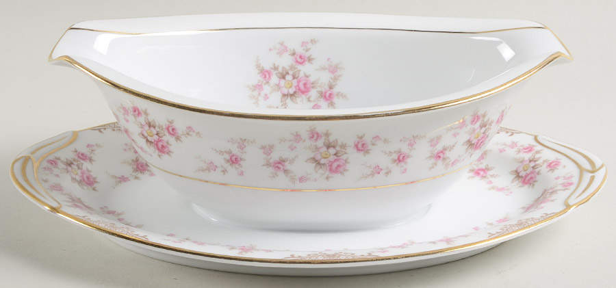 Charmaine Gravy Boat with Attached Underplate by Noritake-1