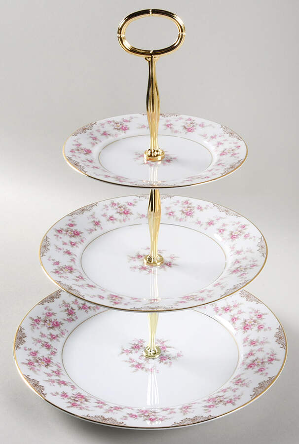 Charmaine 13 7/8"-14 1/4" 3-Tiered Serving Tray(DP,SP,BB) HC by Noritake-1