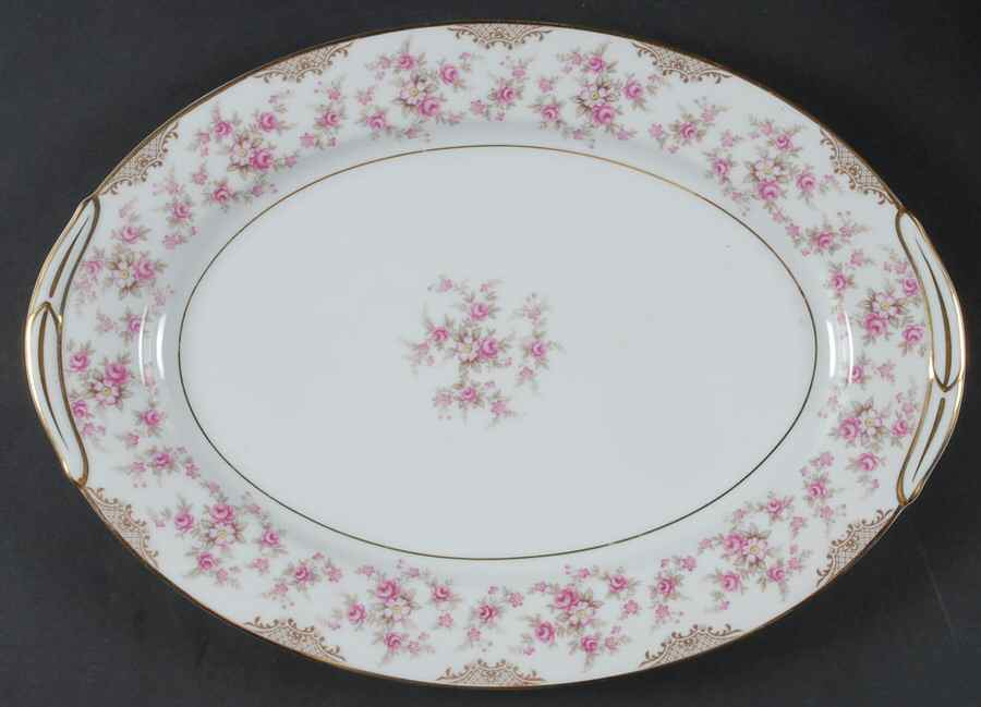 Charmaine 13" Oval Serving Platter by Noritake-1