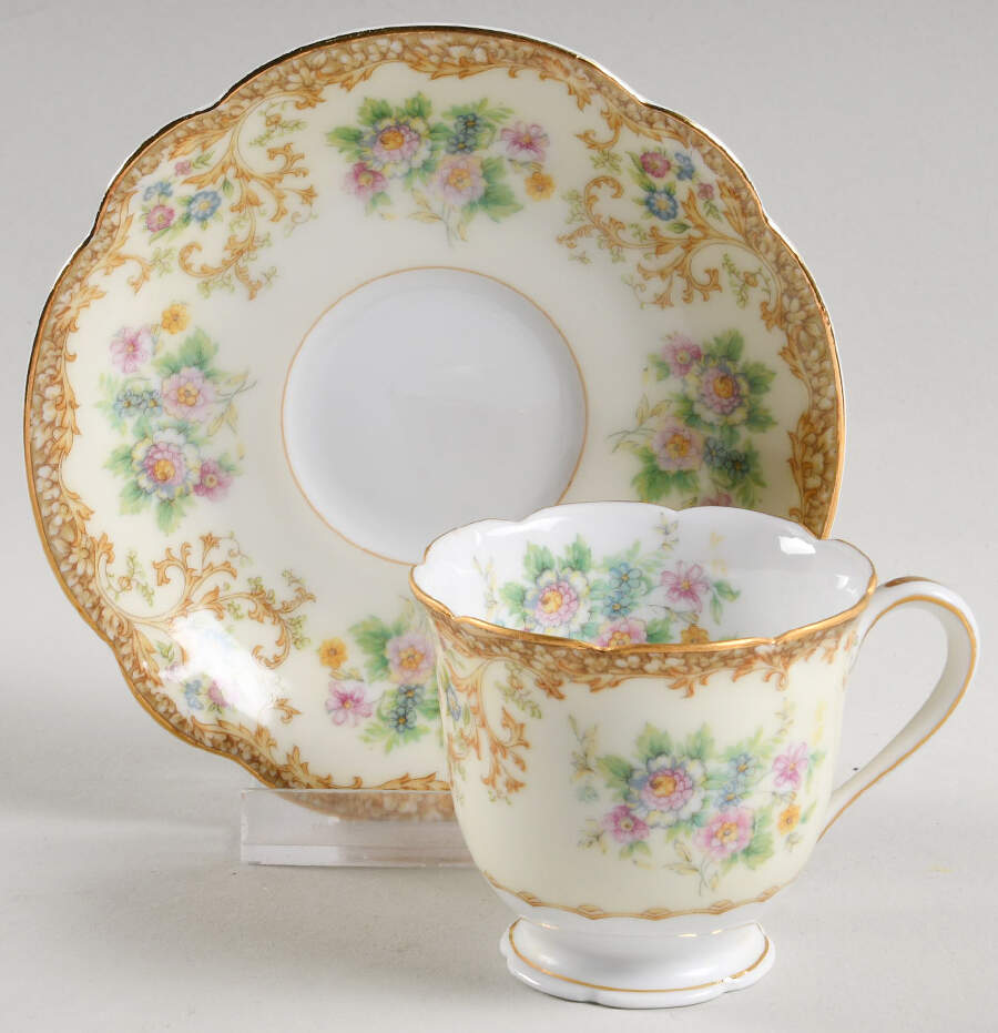 Charmis Footed Demitasse Cup & Saucer Set by Noritake-1
