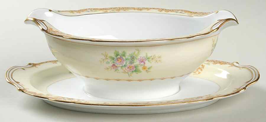 Charmis Gravy Boat with Attached Underplate by Noritake-1