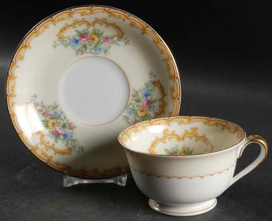 Charon Footed Cup & Saucer Set by Noritake-1