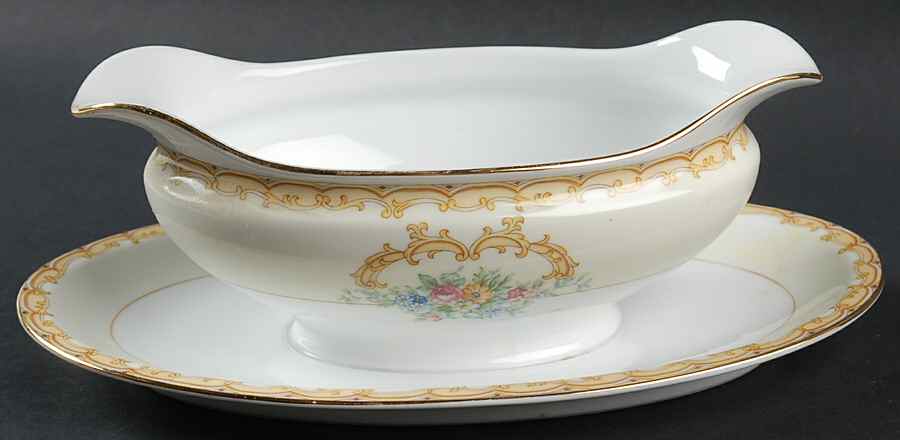 Charon Gravy Boat with Attached Underplate by Noritake-1