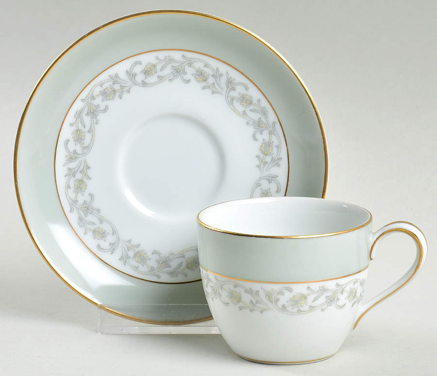 Chartres Flat Demitasse Cup & Saucer Set by Noritake-1