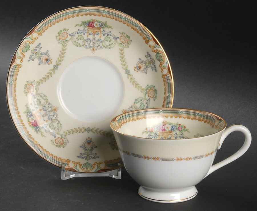 Chatsworth Footed Cup & Saucer Set by Noritake-1
