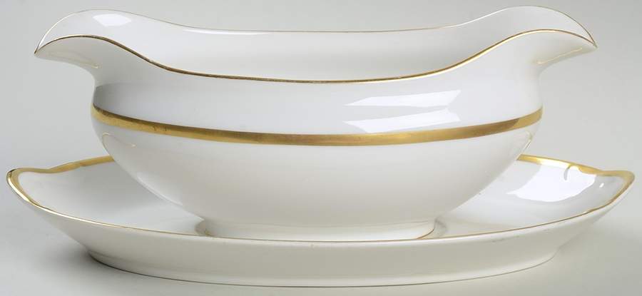 The Chaumont Gravy Boat with Attached Underplate by Noritake-1